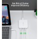 Зарядний пристрій Choetech GaN 2 USB-A/2 USB-C 100W QC 3.0/PD/PPS (PD8008-EU-WH)