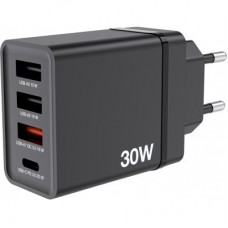 Зарядний пристрій Verbatim USB 30 W PD3.0 4-ports black (49700) - Фото