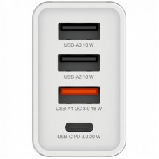 Зарядний пристрій Verbatim USB 30 W PD3.0 4-ports white (49701) - Фото