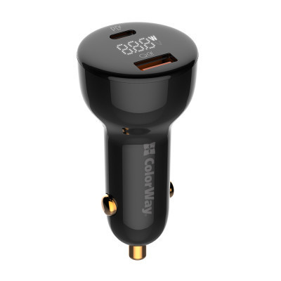 Зарядний пристрій ColorWay Power Delivery PPS USB (USB-A + USB-C) (100 W) Black (CW-CHA044PD-BK)