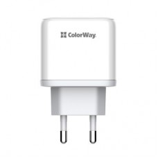 Зарядное устройство ColorWay Power Delivery Port PPS USB (Type-C PD+ USB QC3.0) (45W) white (CW-CHS042PD-WT) - Фото