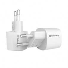 Зарядное устройство ColorWay GaN PD Port USB PPS (Type-C PD + USB QC3.0) (33W) white (CW-CHS043PD-WT) - Фото
