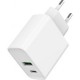 Зарядний пристрій Gembird USB-A + Type-C (PD20W + QC 3.0 18 W) white (TA-UC-PDQC20-01-W)