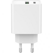 Зарядний пристрій Gembird USB-A + Type-C (PD20W + QC 3.0 18 W) white (TA-UC-PDQC20-01-W) - Фото
