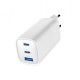 Зарядний пристрій Gembird USB-A + 2xType-C (PD18W + QC3.0 27 W) white (TA-UC-PDQC65-01-W)