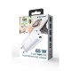 Зарядний пристрій Gembird USB-A + 2xType-C (PD18W + QC3.0 27 W) white (TA-UC-PDQC65-01-W)
