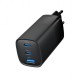Зарядний пристрій Gembird USB-A + 2xType-C (PD18W + QC3.0 27 W) black (TA-UC-PDQC65-01-BK)