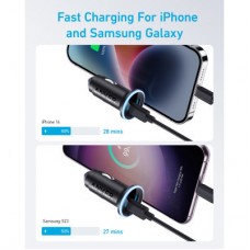 Зарядний пристрій Anker PowerDrive 323 30 W PD + 22.5 W USB-A Black (A2735G11) - Фото