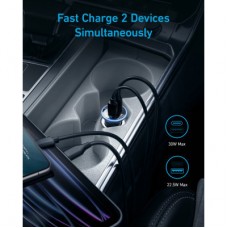 Зарядний пристрій Anker PowerDrive 323 30 W PD + 22.5 W USB-A Black (A2735G11) - Фото