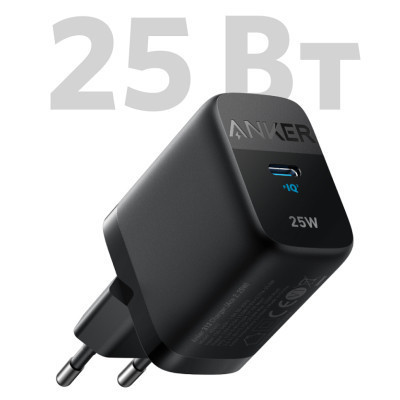Зарядний пристрій Anker PowerPort 312 — 25 W USB-C Black (A2642G11)