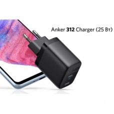 Зарядний пристрій Anker PowerPort 312 — 25 W USB-C Black (A2642G11) - Фото