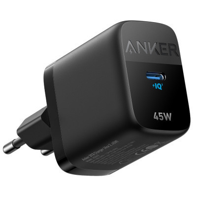 Зарядний пристрій Anker PowerPort 313 — 45 W PD + PPS USB-C Black (A2643G11)