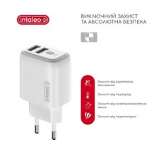 Зарядний пристрій Intaleo 12W Fast Charge 2USB 2.4A white (1283126578281) - Фото