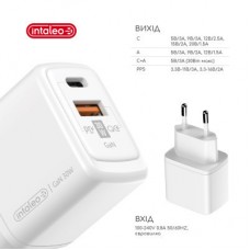 Зарядний пристрій Intaleo 30W GAN USB-C PD+USB-A QC 3.0 white (1283126578274) Зарядний пристрій Intaleo 30W GAN USB-C PD+USB-A QC 3.0 white (1283126578274) - Фото