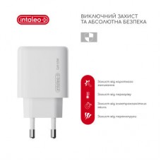 Зарядний пристрій Intaleo 65 W GAN 2 USB-C PD+USB-A QC 3.0 white (1283126559525) Зарядний пристрій Intaleo 65 W GAN 2 USB-C PD+USB-A QC 3.0 white (1283126559525) - Фото