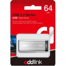 USB-флеш накопичувач AddLink 64 GB U25 Silver USB 2.0 (ad64GBU25S2) - Фото