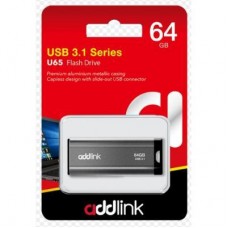 USB-флеш-накопичувач AddLink 64 GB U65 Gray USB 3.1 (ad64GBU65G3) - Фото