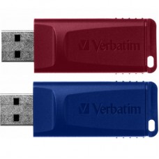 USB-флеш-накопичувач Verbatim 2x32GB Store'n'Go Slider Red/Blue USB 2.0 (49327) - Фото