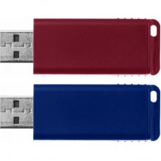 USB-флеш-накопичувач Verbatim 2x32GB Store'n'Go Slider Red/Blue USB 2.0 (49327) - Фото