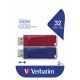 USB-флеш-накопичувач Verbatim 2x32GB Store'n'Go Slider Red/Blue USB 2.0 (49327) USB-флеш-накопичувач Verbatim 2x32GB Store'n'Go Slider Red/Blue USB 2.0 (49327)