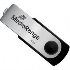 USB-флеш накопичувач Mediarange 16 GB Black/Silver USB 2.0 (MR910) - Фото