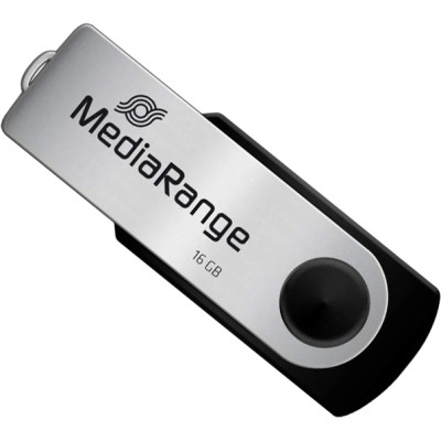 USB-флеш накопичувач Mediarange 16 GB Black/Silver USB 2.0 (MR910)
