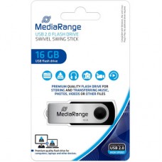 USB-флеш накопичувач Mediarange 16 GB Black/Silver USB 2.0 (MR910) - Фото