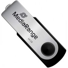USB-флеш накопичувач Mediarange 64 GB Black/Silver USB 2.0 (MR912) - Фото