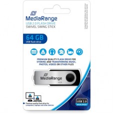 USB-флеш накопичувач Mediarange 64 GB Black/Silver USB 2.0 (MR912) - Фото