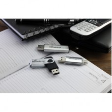 USB-флеш накопичувач Mediarange 128 GB Silver USB 3.0 / Type-C (MR938) - Фото
