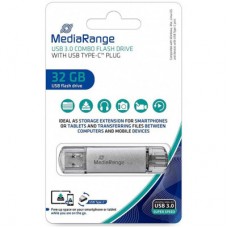 USB-флеш накопичувач Mediarange 32 GB Silver USB 3.0 / Type-C (MR936) - Фото