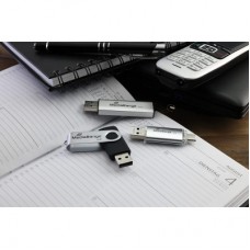 USB-флеш накопичувач Mediarange 32 GB Silver USB 3.0 / Type-C (MR936) - Фото
