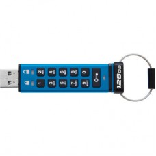 USB-флеш-накопичувач Kingston 128 GB IronKey Keypad 200 AES-256 Encrypted Blue USB 3.2 (IKKP200/128GB) - Фото