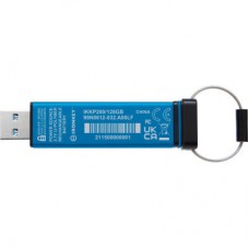 USB-флеш-накопичувач Kingston 128 GB IronKey Keypad 200 AES-256 Encrypted Blue USB 3.2 (IKKP200/128GB) - Фото
