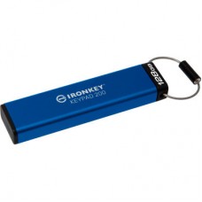 USB-флеш-накопичувач Kingston 128 GB IronKey Keypad 200 AES-256 Encrypted Blue USB 3.2 (IKKP200/128GB) - Фото