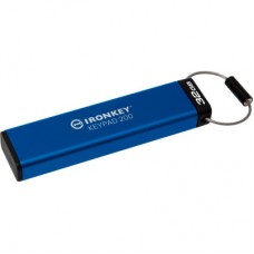 USB-флеш-накопичувач Kingston 32 GB IronKey Keypad 200 AES-256 Encrypted Blue USB 3.2 (IKKP200/32GB) - Фото