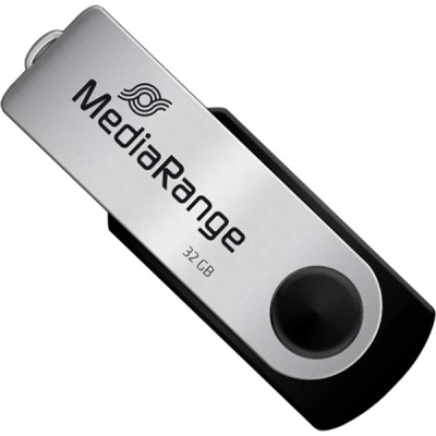 USB-флеш накопичувач Mediarange 32 GB Black/Silver USB 2.0 (MR911)