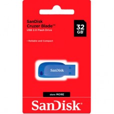 USB-флеш накопичувач SanDisk 32 GB Cruzer Blade Electric Blue USB 2.0 (SDCZ50C-032G-B35BE) USB-флеш накопичувач SanDisk 32 GB Cruzer Blade Electric Blue USB 2.0 (SDCZ50C-032G-B35BE) - Фото
