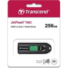 USB-флеш-накопичувач Transcend 256 GB JetFlash 790C USB 3.2 Type-C (TS256GJF790C) USB-флеш-накопичувач Transcend 256 GB JetFlash 790C USB 3.2 Type-C (TS256GJF790C) - Фото