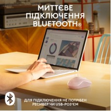 Мышка Logitech M240 Silent Bluetooth Rose (910-007121) - Фото