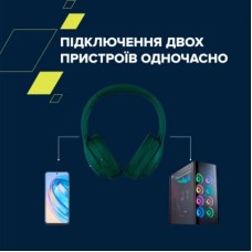 Наушники Canyon OnRiff 10 ANC Bluetooth Green (CNS-CBTHS10GN) - Фото