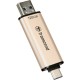 USB флеш накопитель Transcend 128GB JetFlash 930 Gold-Black USB 3.2/Type-C (TS128GJF930C) USB флеш накопитель Transcend 128GB JetFlash 930 Gold-Black USB 3.2/Type-C (TS128GJF930C)
