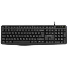 Клавіатура Canyon KB-1 Water resistant USB UA Black (CNE-CKEY01) - Фото