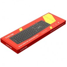 Клавіатура Canyon KB-1 Water resistant USB UA Black (CNE-CKEY01) - Фото