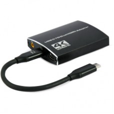 Концентратор Cablexpert USB-C to 2 HDMI (2 ind. screens)/PD/Аudio 3.5mm (A-CM-HDMIF2-01) - Фото