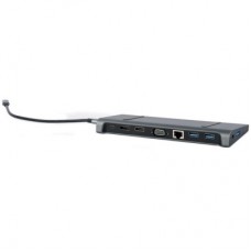 Концентратор Cablexpert USB-C 9-in-1 (USB-hub + HDMI/VGA/PD/CR/LAN/3.5mm) (A-CM-COMBO9-02) Концентратор Cablexpert USB-C 9-in-1 (USB-hub + HDMI/VGA/PD/CR/LAN/3.5mm) (A-CM-COMBO9-02) - Фото