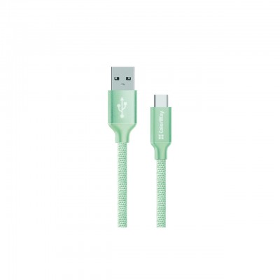 Дата кабель USB 2.0 AM to Type-C mint ColorWay (CW-CBUC003-MT)