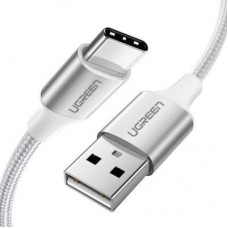Дата кабель USB 2.0 AM to Type-C 1.0m US288 Aluminum Braid White Ugreen (60131) - Фото