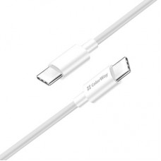 Дата кабель USB-C to USB-C 1.0m 5A 100W white ColorWay (CW-CBPDCC058-WT) - Фото