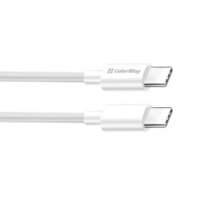 Дата кабель USB-C to USB-C 1.0m 5A 100W white ColorWay (CW-CBPDCC058-WT) - Фото